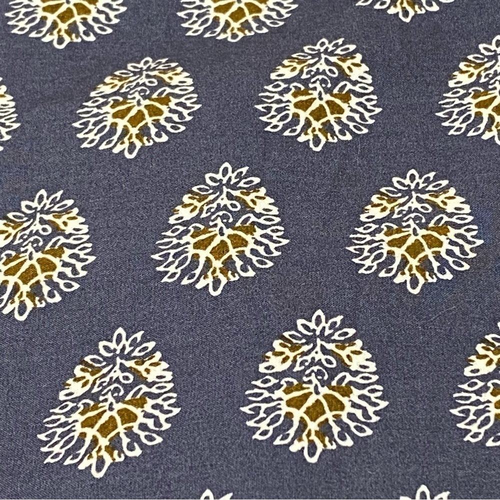 Madewell Blue Medallion Print Tunic XS High Low Hem Button Front Pockets - Picture 5 of 8